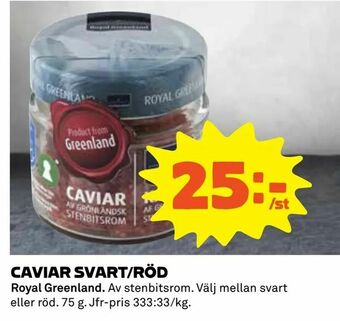 Coop Caviar svart/röd erbjuda
