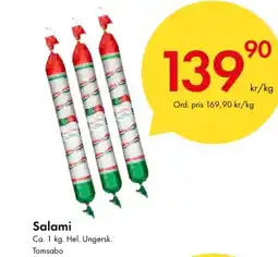 Snabbgross Salami erbjuda