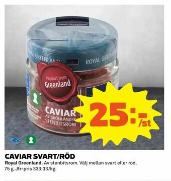 Caviar svart/röd