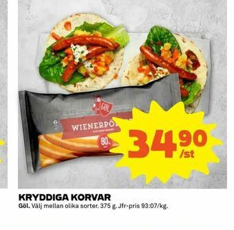 Coop Extra Kryddiga korvar erbjuda