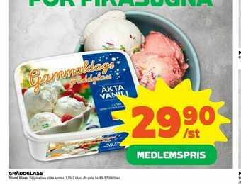 Coop Extra Gräddglass erbjuda