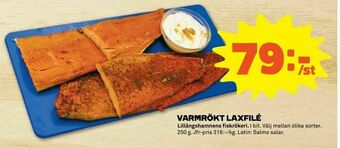 Varmrökt laxfilé
