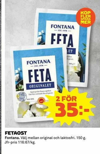 Coop Konsum Fetaost erbjuda