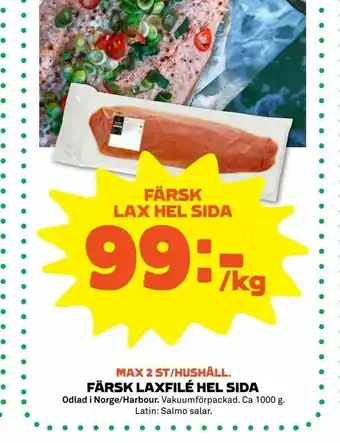 Stora Coop Färsk lax hel sida erbjuda