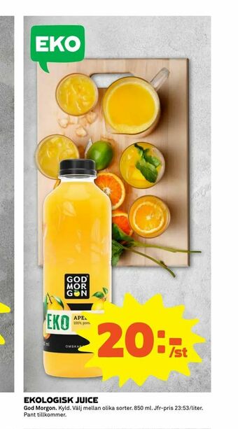 Coop Extra Ekologisk juice erbjuda