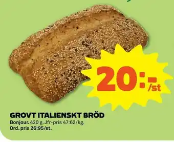 Coop Forum Grovt italienskt bröd erbjuda