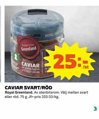 Caviar svart/röd