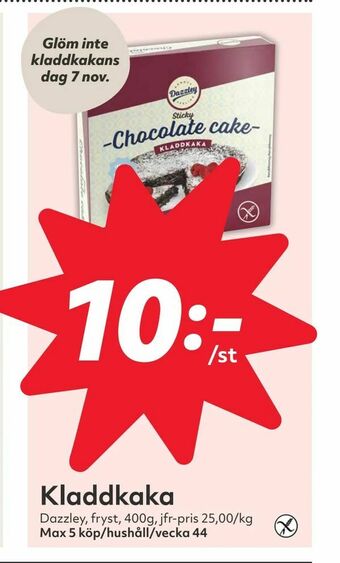 Hemköp Kladdkaka erbjuda