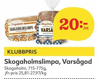 Hemköp Skogaholmslimpa, Varsågod erbjuda