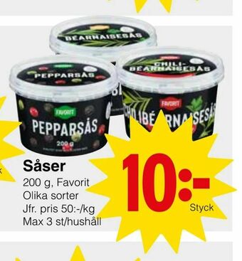 Matöppet Såser erbjuda
