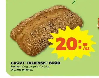 Stora Coop Grovt italienskt bröd erbjuda