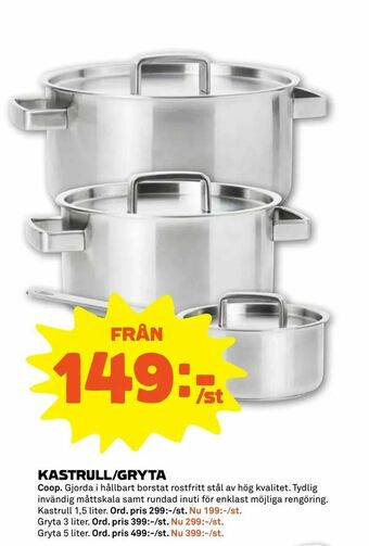 Stora Coop Kastrull/gryta erbjuda
