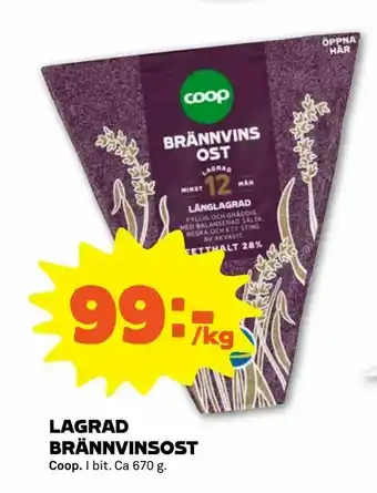Stora Coop Lagrad brännvinsost erbjuda