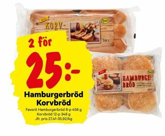 City Gross Hamburgerbröd Korvbröd erbjuda