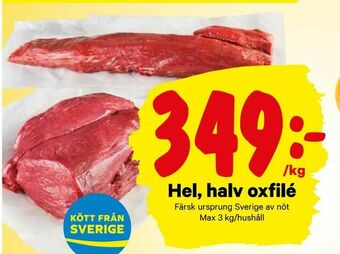 City Gross Hel, halv oxfilé erbjuda