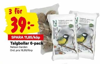 Talgbollar 6-pack