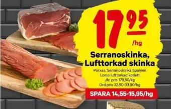 City Gross Serranoskinka, Lufttorkad skinka erbjuda
