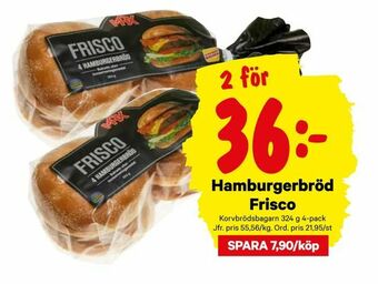 City Gross Hamburgerbröd Frisco erbjuda