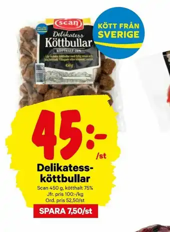City Gross Delikatess- köttbullar erbjuda