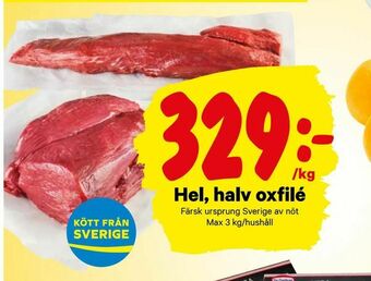 City Gross Hel, halv oxfilé erbjuda