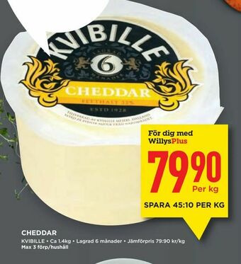 Willys Cheddar erbjuda