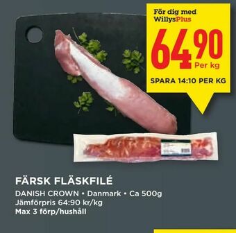 Willys Färsk fläskfilé erbjuda