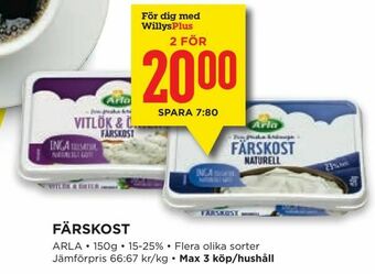 Willys Färskost erbjuda