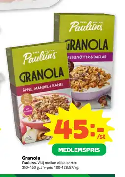 Stora Coop Granola erbjuda