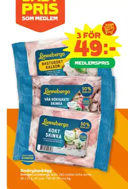 Stora Coop Smörgåspålägg erbjuda