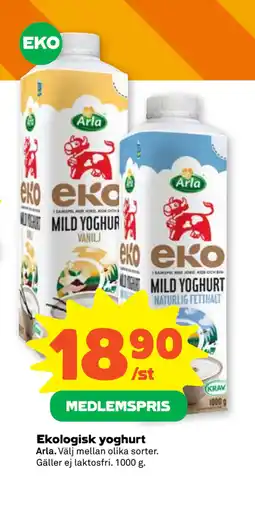 Stora Coop Ekologisk yoghurt erbjuda