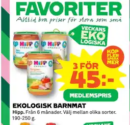 Coop EKOLOGISK BARNMAT erbjuda