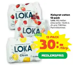 Stora Coop Kolsyrat vatten 12-pack erbjuda