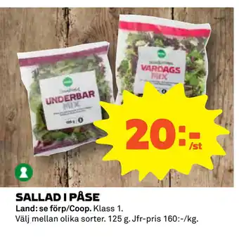 Coop Daglivs SALLAD I PÅSE erbjuda