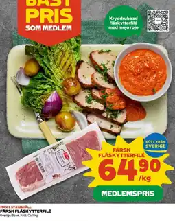Coop FÄRSK FLÄSKYTTERFILÉ erbjuda