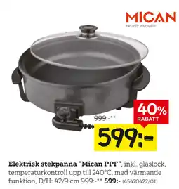 XXXLutz Elektrisk stekpanna Mican PPF erbjuda