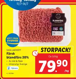 Lidl Färsk blandfärs 20% erbjuda