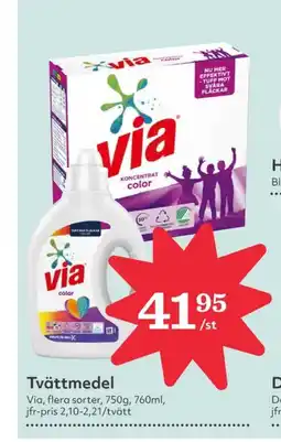 Hemköp Via tvättmedel pulver erbjuda