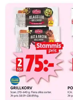 ICA Kvantum Scan grillkorv erbjuda