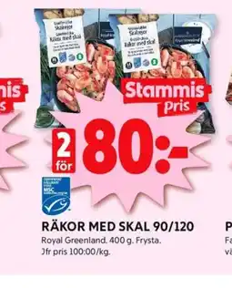 ICA Kvantum Royal greenland räkor med skal erbjuda