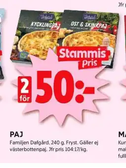 ICA Kvantum Dafgårds matpajer erbjuda