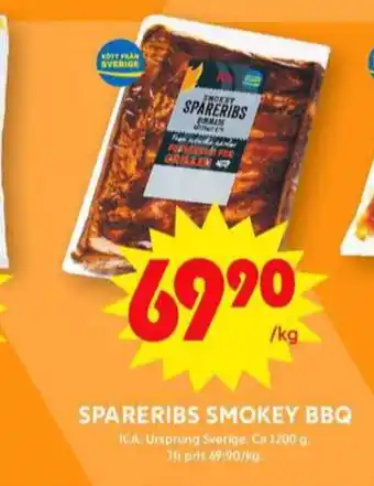 ICA Maxi Ica spareribs erbjuda