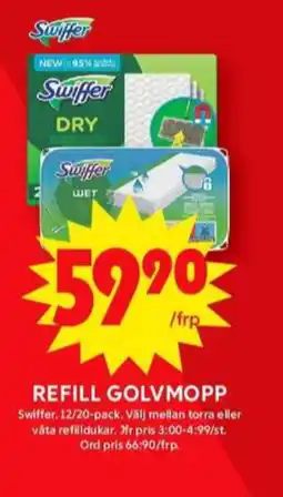 ICA Maxi Swiffer moppdukar erbjuda