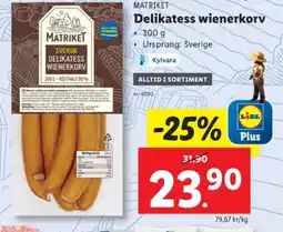 Lidl Matriket wienerkorv erbjuda