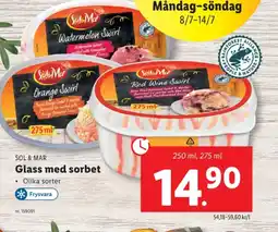 Lidl Sol & mar glass erbjuda