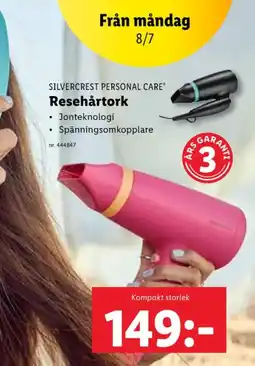 Lidl Silvercrest hårfön erbjuda