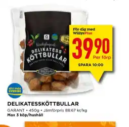 Willys Garant köttbullar erbjuda