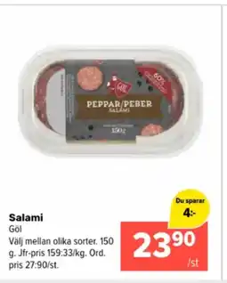 Coop Extra Gøl salami erbjuda