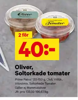 City Gross Oliver, Soltorkade tomater erbjuda