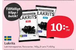 Hemköp Lakrits erbjuda