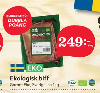 Hemköp Ekologisk biff erbjuda